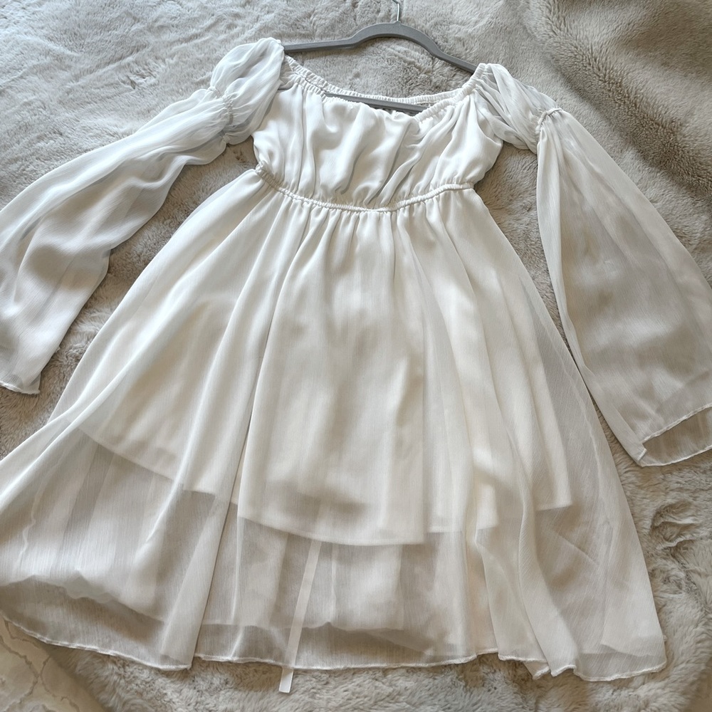 White flowy dress